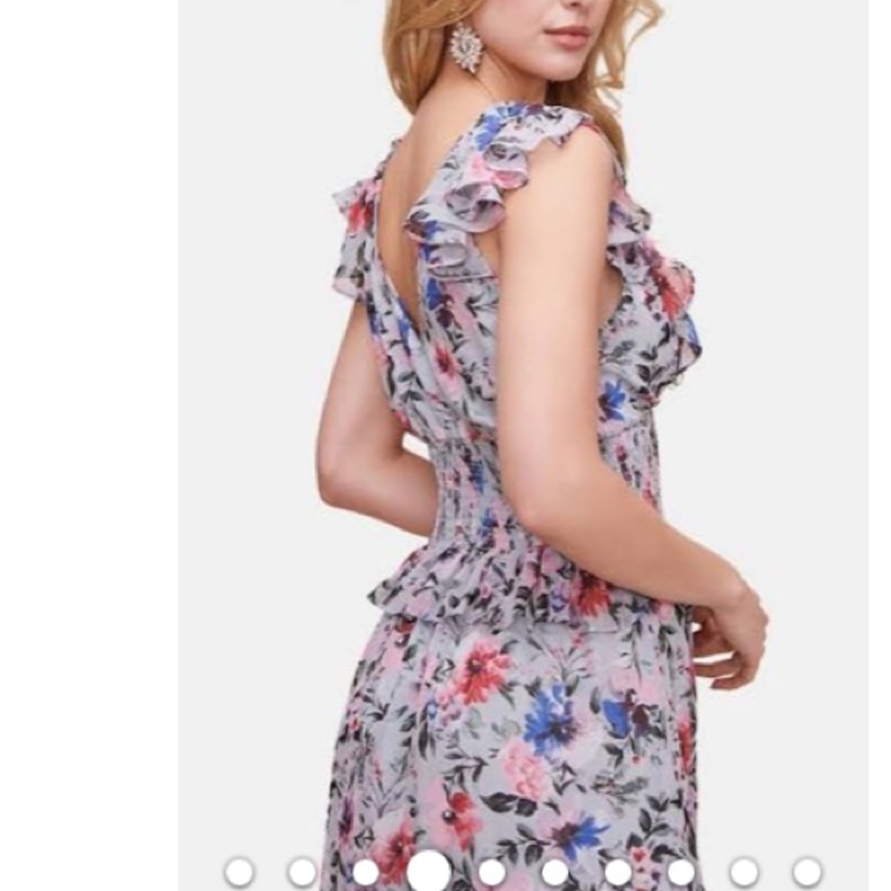 ASTR the Label Double V-Neck Flutter Midi Dress - Picture 4 of 7